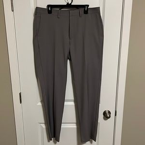 Haggar Mens Flex Slim Flit Dress Pant- 36x32 - Gray